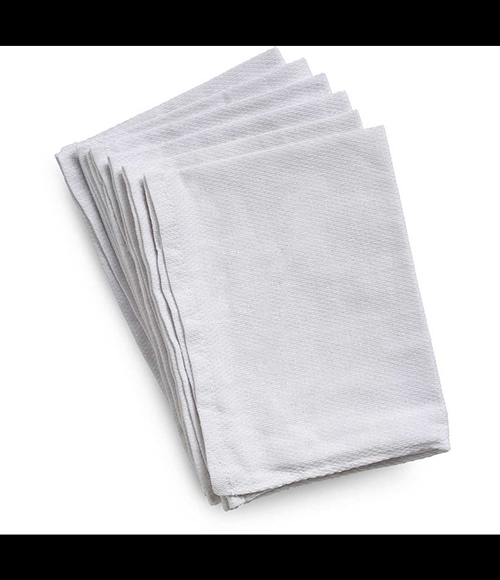 WHITE COTTON GLASS WIPING TOWEL